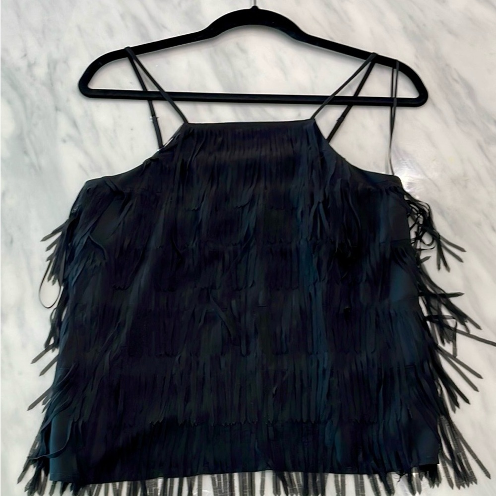Playful Guess Black Fringe Camisole Top - Picture 3 of 9